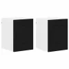 Fali konyhaszekrény 2 pcs Fekete 30 x 31 x 40 cm Faanyag
