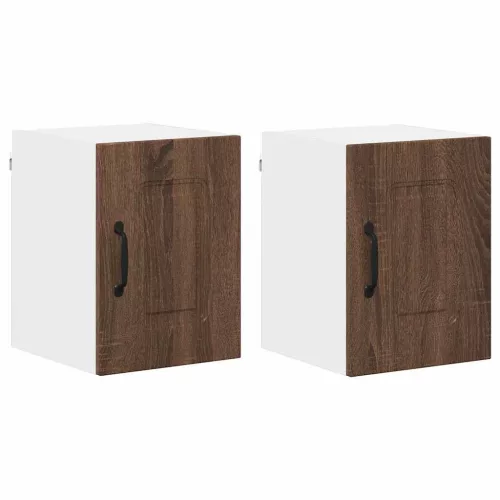 Fali konyhaszekrény 2 pcs Barna Tölgy 30 x 31 x 40 cm Faanyag