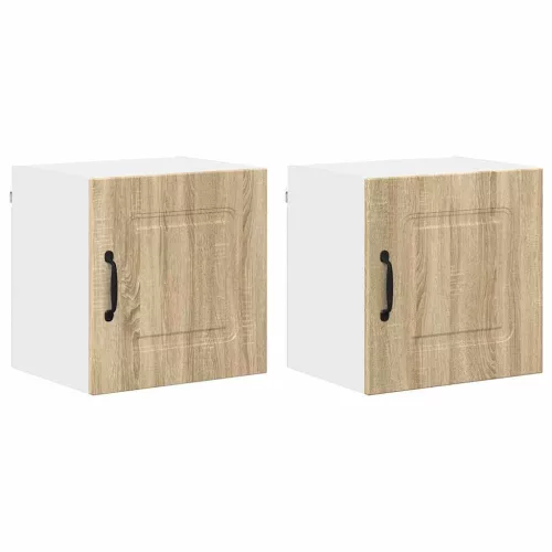 Fali konyhaszekrény 2 pcs Sonoma tölgy 40 x 31 x 40 cm Faanyag