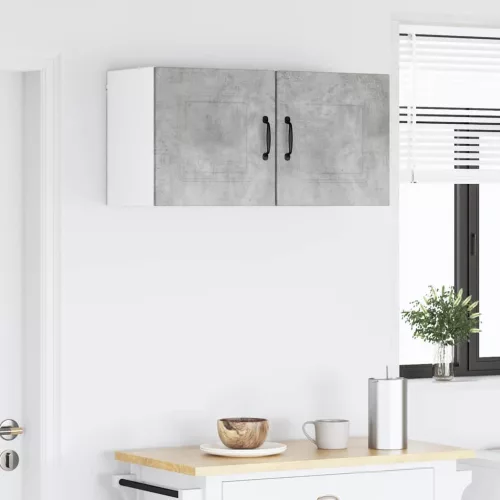 Fali konyhaszekrény 2 pcs Beton Szürke 40 x 31 x 40 cm Faanyag