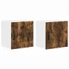 Fali konyhaszekrény 2 pcs Füstölt tölgy 40 x 31 x 40 cm Faanyag