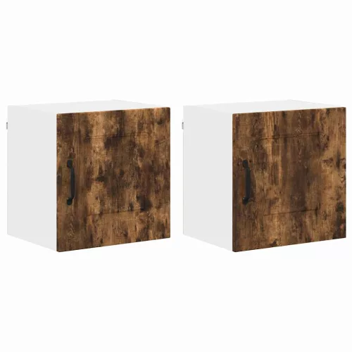 Fali konyhaszekrény 2 pcs Füstölt tölgy 40 x 31 x 40 cm Faanyag