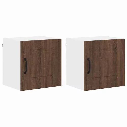 Fali konyhaszekrény 2 pcs Barna Tölgy 40 x 31 x 40 cm Faanyag