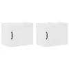 Fali konyhaszekrény ajtóval 2 pcs Fehér 50 x 31 x 40 cm Faanyag