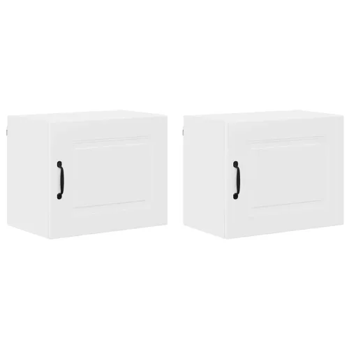 Fali konyhaszekrény ajtóval 2 pcs Fehér 50 x 31 x 40 cm Faanyag