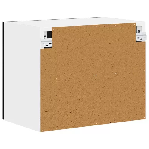 Fali konyhaszekrény polcokkal Fekete 50 x 31 x 40 cm Faanyag