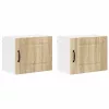 Fali konyhaszekrény 2 pcs Sonoma tölgy 50 x 31 x 40 cm Faanyag