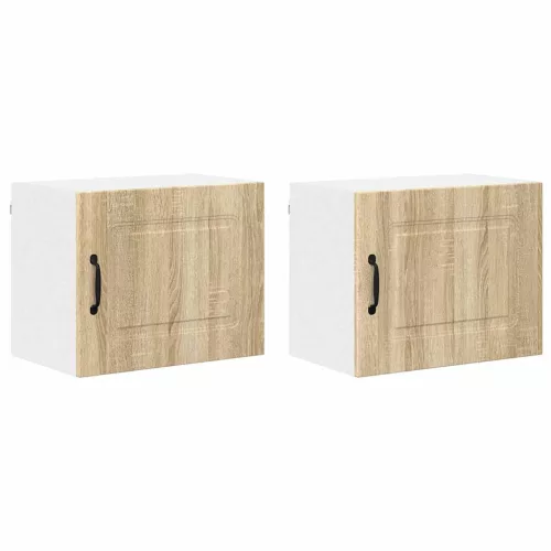 Fali konyhaszekrény 2 pcs Sonoma tölgy 50 x 31 x 40 cm Faanyag