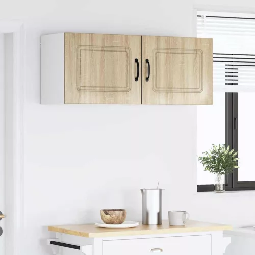 Fali konyhaszekrény 2 pcs Sonoma tölgy 50 x 31 x 40 cm Faanyag