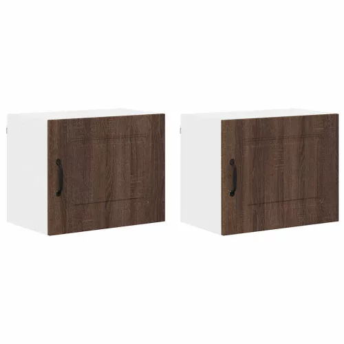 Fali konyhaszekrény 2 pcs Barna Tölgy 50 x 31 x 40 cm Faanyag