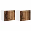 Fali konyhaszekrény 2 pcs Öreg fa 50 x 31 x 40 cm Faanyag
