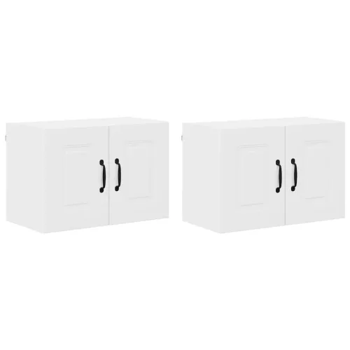 Fali konyhaszekrény ajtóval 2 pcs Fehér 60 x 31 x 40 cm Faanyag