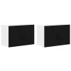 Fali konyhaszekrény 2 pcs Fekete 60 x 31 x 40 cm Faanyag