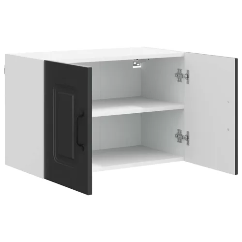 Fali konyhaszekrény 2 pcs Fekete 60 x 31 x 40 cm Faanyag