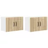 Fali konyhaszekrény 2 pcs Sonoma tölgy 60 x 31 x 40 cm Faanyag