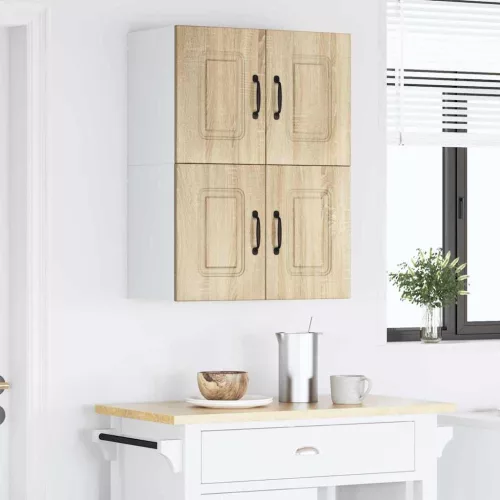 Fali konyhaszekrény 2 pcs Sonoma tölgy 60 x 31 x 40 cm Faanyag