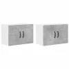 Fali konyhaszekrény 2 pcs Beton Szürke 60 x 31 x 40 cm Faanyag