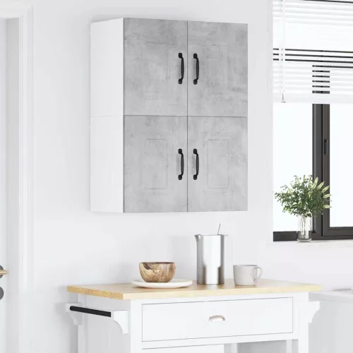 Fali konyhaszekrény 2 pcs Beton Szürke 60 x 31 x 40 cm Faanyag