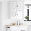 Fali konyhaszekrény 2 pcs Magas Fényű Fehér 60 x 31 x 40 cm