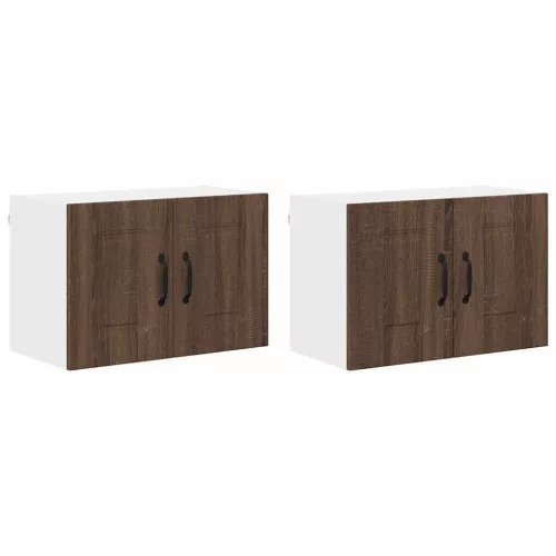 Fali konyhaszekrény 2 pcs Barna Tölgy 60 x 31 x 40 cm Faanyag