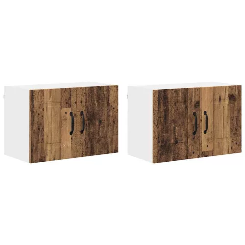 Fali konyhaszekrény 2 pcs Öreg fa 60 x 31 x 40 cm Faanyag