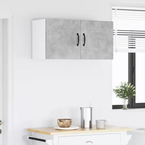Fali konyhaszekrény Beton Szürke 80 x 31 x 40 cm Faanyag