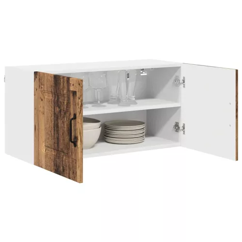 Fali konyhaszekrény polcokkal Öreg fa 80 x 31 x 40 cm Faanyag