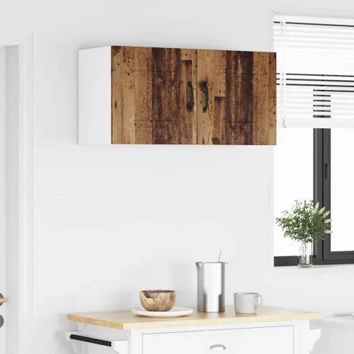 Fali konyhaszekrény polcokkal Öreg fa 80 x 31 x 40 cm Faanyag