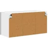 Fali konyhaszekrény polcokkal Fekete 80 x 31 x 40 cm Faanyag