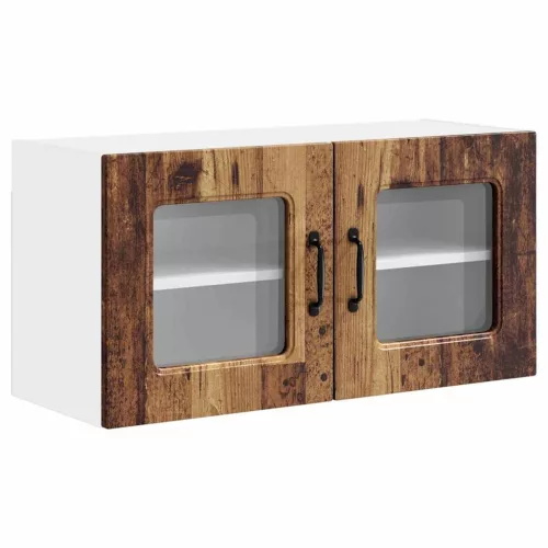 Fali konyhaszekrény polcokkal Öreg fa 80 x 31 x 40 cm Faanyag