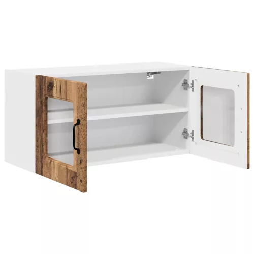 Fali konyhaszekrény polcokkal Öreg fa 80 x 31 x 40 cm Faanyag