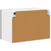 Fali konyhaszekrény polcokkal Fekete 60 x 31 x 40 cm Faanyag