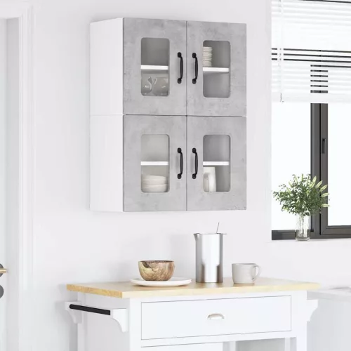 Fali konyhaszekrény Beton Szürke 60 x 31 x 40 cm Faanyag
