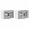Fali konyhaszekrény 2 pcs Beton Szürke 60 x 31 x 40 cm Faanyag