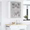 Fali konyhaszekrény 2 pcs Beton Szürke 60 x 31 x 40 cm Faanyag