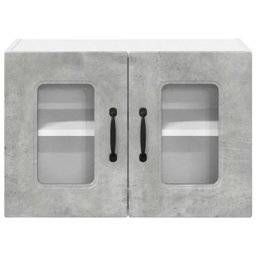 Fali konyhaszekrény 2 pcs Beton Szürke 60 x 31 x 40 cm Faanyag