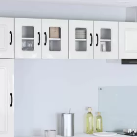   Fali konyhaszekrény 2 pcs Magas Fényű Fehér 60 x 31 x 40 cm