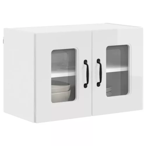 Fali konyhaszekrény 2 pcs Magas Fényű Fehér 60 x 31 x 40 cm