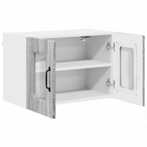 Fali konyhaszekrény 2 pcs Szürke Sonoma 60 x 31 x 40 cm Faanyag