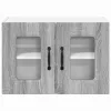 Fali konyhaszekrény 2 pcs Szürke Sonoma 60 x 31 x 40 cm Faanyag