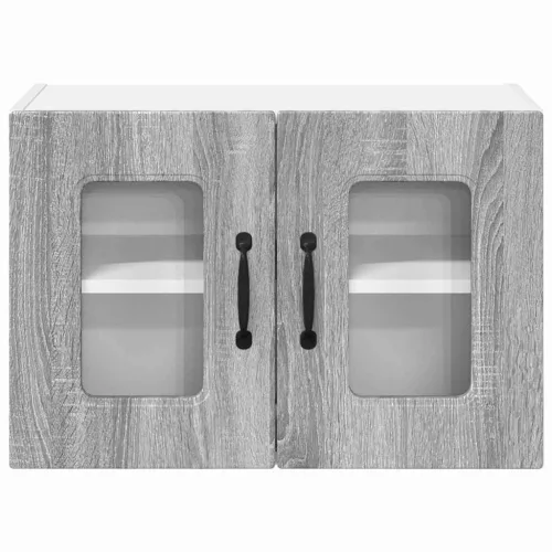 Fali konyhaszekrény 2 pcs Szürke Sonoma 60 x 31 x 40 cm Faanyag