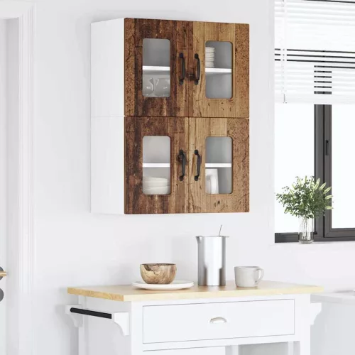 Fali konyhaszekrény polcokkal Öreg fa 60 x 31 x 40 cm Faanyag