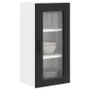 Fali konyhaszekrény 2 pcs Fekete 40 x 31 x 80 cm Faanyag