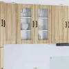 Fali konyhaszekrény 2 pcs Sonoma tölgy 40 x 31 x 80 cm Faanyag