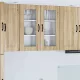 Fali konyhaszekrény 2 pcs Sonoma tölgy 40 x 31 x 80 cm Faanyag