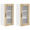 Fali konyhaszekrény 2 pcs Sonoma tölgy 40 x 31 x 80 cm Faanyag