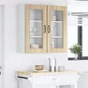 Fali konyhaszekrény 2 pcs Sonoma tölgy 40 x 31 x 80 cm Faanyag