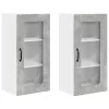 Fali konyhaszekrény 2 pcs Beton Szürke 40 x 31 x 80 cm Faanyag