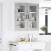 Fali konyhaszekrény 2 pcs Beton Szürke 40 x 31 x 80 cm Faanyag