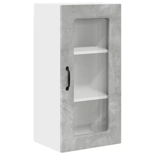 Fali konyhaszekrény 2 pcs Beton Szürke 40 x 31 x 80 cm Faanyag